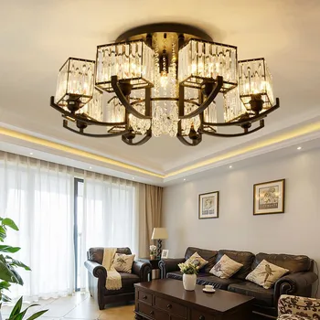 Moderný jednoduchý á krištáľové lustre Stropné Svietidlá E27 220V LED Plafonnier stropné Lampy, obývacia izba, spálňa reštaurácia hotela