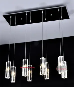 Moderný minimalistický reštaurácia crystal prívesok svetlo 5 hlavíc / 8 hlavy tvorivé crystal prívesok svetlo bar lampa jedáleň lampy