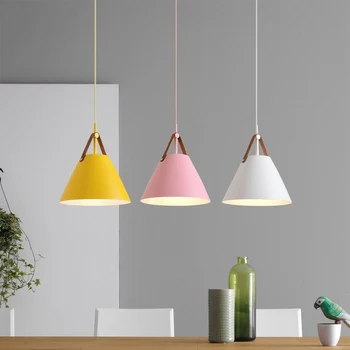 Moderný Prívesok Svetlá Nordic Prívesok Lampa Hliníkové Hanglamp pre Jedáleň, Kuchyňa Ostrov Obývacia Izba Dekorácie E27 Led Svetlá