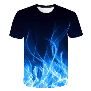 Modrá Horiace tričko chlapci dievčatá tričko 3d t-shirt Čierny Čaj Ležérny Top Anime Camiseta Streatwear Krátky Rukáv deti Tshirt