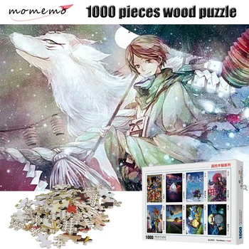 MOMEMO Natsume Knihy Priateľov Puzzle 1000 Kusov Dospelých Dekompresný Puzzle 1000 Kusov Drevených Vysokým Rozlíšením obrazová Skladačka