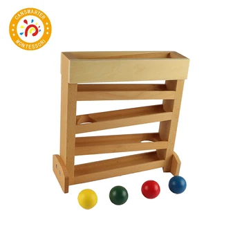 Montessori Deti Hračka, Farebné Drevené Loptu Vizuálne Sledovanie Vzdelávania V Ranom Detstve Predškolského