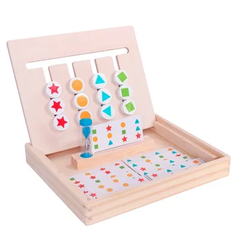Montessori Hračky Deti Rozvíjať Mozog Puzzle Raného Vzdelávania Učebné Pomôcky Aritmetický Hračka Drevené Zodpovedajúce Hra Pamäte Šach Veku 3-7
