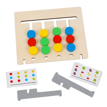 Montessori rodič-dieťa interakcie štyri farebné ovocie hra šach detí raného vzdelávania puzzle logické myslenie drevené hračky
