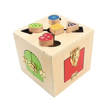 Montessori Výučby Multifunkčné Zámok Box Set Baby Vzdelávania na Odomknutie Raného Vzdelávania Hračky Praktické Životné Zručnosti Hračky Chlapci Dievčatá