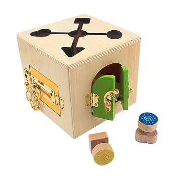Montessori Výučby Multifunkčné Zámok Box Set Baby Vzdelávania na Odomknutie Raného Vzdelávania Hračky Praktické Životné Zručnosti Hračky Chlapci Dievčatá