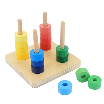 Montessori Zmyslové Hračky Imbucare Box S Box Mincu Drevené Vertikálne Horizontálne Disky Základné & Zručnosti Hračky Ruky & Nohy Nálezcovi