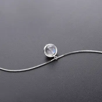 Moonmory Reálne 925 Sterling Silver Labradorit Prívesok polárnych osvetlenie Crystal 2019 Nový Dizajn aurora Prívesok Šperkov Náhrdelník