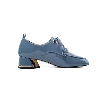 MORAZORA plus veľkosť 33-43 2020 jarné módne členkové topánky originálne kožené šnurovacie ženy čerpadlá čierna modrá farba dámske topánky