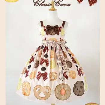 Mori palác sladká princezná lolita popruh šaty vintage vysoký pás tlač viktoriánskej šaty kawaii dievča gothic lolita cos loli