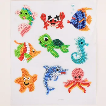 Morské Zvieratá 5D Diamond Maľovanie Nálepky DIY Diamond Výšivky Cross Stitch Deti Obraz Drahokamu Mini Vzor Dekor