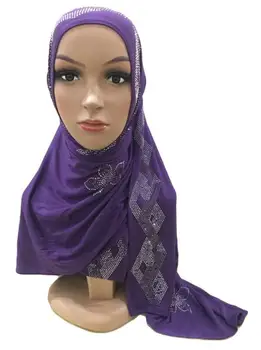 Moslimské Ženy Drahokamu Arabských Hidžáb Šatku Islamskej Dlhý Šál Hlavu Zábal Shayla Šatku Veľké Šatky Úplné Pokrytie Modlitba Klobúk Nové