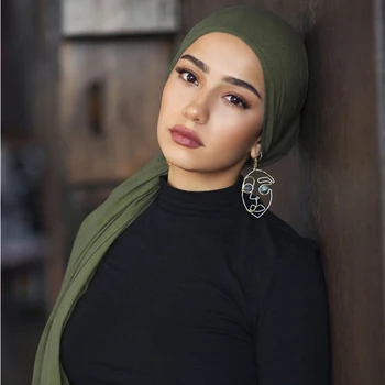 Moslimské ženy dres, šál hidžáb turban čiapky islamskej obyčajný šatku foulard femme musulman šály, arabské zábal hlavu šatku hoofddoek