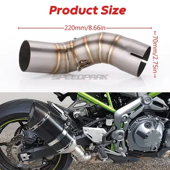 Motocykel Celý Výfukový Systém Strede Rúry Odkaz Pripojenie Na Kawasaki Z900 2017 2018 Výfukového Systému Bez Výfukových Šál