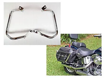 Motocykel, chrómové Spätné Saddlebags Stráže Crash Bar pre Harley HD Softail FLST FLSTC FXST FXSTB FXSTS 2000 & Až 2001 2002 2003 2004