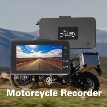 Motocykel Predná parkovacia Kamera, videorekordér DVR Dash Cam 32G 1080P Nepremokavé Dual Len Nočné Videnie Elektronické Moto DashCam