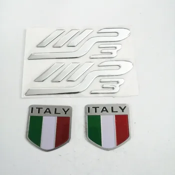 Motocykel Strieborná Farba 3D taliansky Odznak Taliansku Vlajku Auto Znak Dizajn Nálepky Odtlačkový Držiak pre PIAGGIO MP3 Nálepky