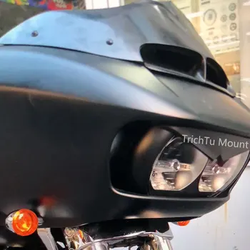 Motocykle Svetlometu Obočie Viečka Nálepky Svetlomet Hornej Tip Výbava Kryt Clonu Prízvuk Na Harley 15-Až Cestné Kĺže Modely