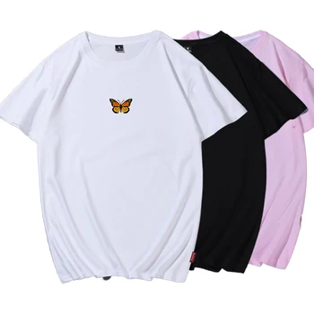 Motýľ Bavlna Ženy T-shirt Harajuku Zábavné Grafické Letné Dámske Krátky Rukáv Estetické Oblečenie Poleras Mujer Streetwear