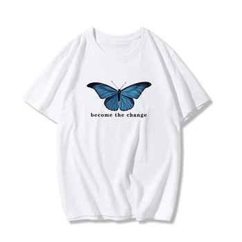 Motýľ T-shirt Ženy Harajuku Antisociálne Zábavné Grafické t Dámske tričká Krátky Rukáv bežné Estetické, elegantné Oblečenie pre ženy Tees