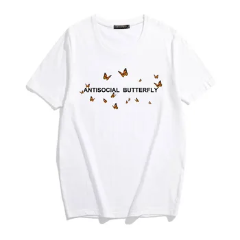 Motýľ T-shirt Ženy Harajuku Antisociálne Zábavné Grafické t Dámske tričká Krátky Rukáv bežné Estetické, elegantné Oblečenie pre ženy Tees