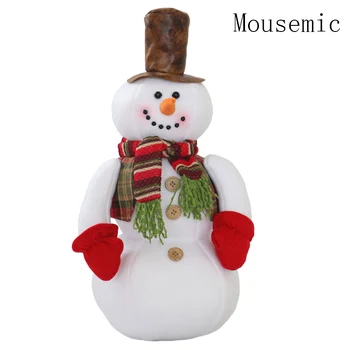 Mousemic Vianočné Roztomilé bábiky Vianočný darček snehuliak bábiky s klobúk vianočný darček, vianočné ozdoby na stromček, plnené oblečenie pre bábiku
