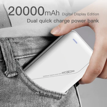 MOXOM Power Bank 20000mAh Dual USB Power Bank Telefón Nabíjačka Pre iPhone, 8 X Xiao Rýchle Nabíjanie Powerbank Nabíjačky Batérií