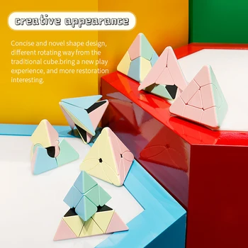 MoYu Výučby Pyramídy Cube Pre Začiatočníkov Magic Puzzle Kocky Macaron Vzdelávacie Hračky Pre Deti Deti