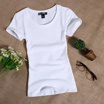 MRMT 2020 dámske Tričko Ženy Krátke Rukávy Slim jednofarebné Jednoduché, Čisté Tričko Dámske Tričko Pre Ženy-Ženy T košele