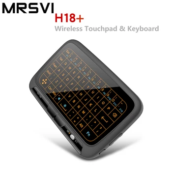 MRSVI Nový Dizajn H18+ Full screen dotknite sa položky Bezdrôtová Klávesnica s Touchpadom pre Google Android Smart TV BOX IPTV HTPC systému Windows 2000
