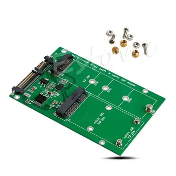 MSATA & M. 2 (B-Key NGFF) 2v1 Veľkosti Viacerých SSD na SATA 3 III Adaptér Konvertor