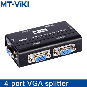 MT-VIKI VGA Splitter 250Mhz Distribútor 1 do 4 Z Rozmnožovacie Multipler Podporu Širokouhlý LCD Monitory Maituo MT-2504AS