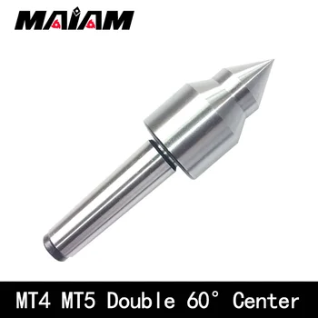 MT3 MT4 MT5 Dvojité 60deg centrum vrták hss materiálu, vodotesný rotačné centrum vonkajšia/telo otáča náprstok Morse sústružnícke centrum