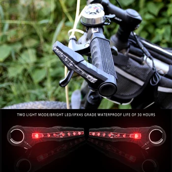 MTB Bicykel Riadidlá Rohy s LED Vypnite Svetlá v Noci Bezpečnosť na Koni vodotesná Rukoväť Bike Bar Končí Svetlo, Odolná