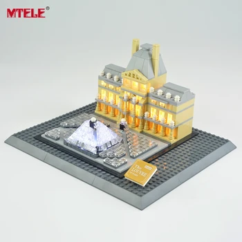MTELE Značky LED Svetlo Do Auta Pre Architektúry Louvre Stavebný kameň Kompatibilný S 21024 (Nie zahŕňajú modelu)
