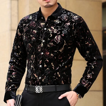 Mu Yuan Yang 2020 Muži Móda flanelové košele Formálne Dlhý Rukáv, čierna tričko Značky, pánske oblečenie Veľké Veľkosti 3XL 50% off рубашка