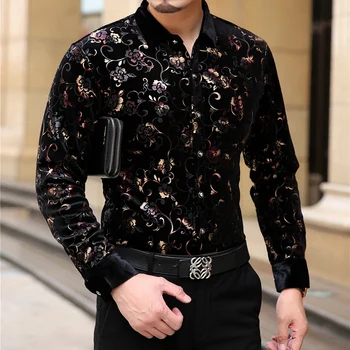 Mu Yuan Yang 2020 Muži Móda flanelové košele Formálne Dlhý Rukáv, čierna tričko Značky, pánske oblečenie Veľké Veľkosti 3XL 50% off рубашка