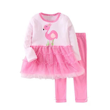 Mudkingdom Módne Značky Baby Dievčatá Oblečenie Set Oblečenia Čipky Šaty Nastaviť Batoľa Dievča Oblečenie 2020