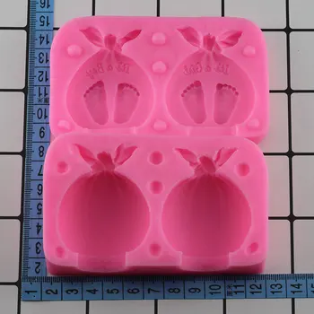 Mujiang 3D Detská Darčekové Tašky Sviečka Silikónové Mydlo Formy Dieťa Strany Fondant Cake Zdobenie Nástroje Čokoládové Cukrovinky Gumpaste Formy