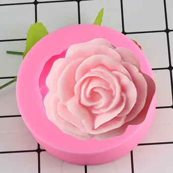 Mujiang 3D Rose Tvar Mydla Silikónové Formy Čokoláda Plesne Zásobník Domáce Čo DIY Kvet Mydlo Formy
