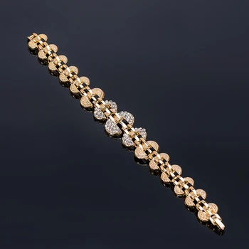 MUKUN Dubaj Zlaté Svadobné Šperky Set Svadobné Šperky Zlatá Farba Náhrdelník Náramok Nigérijský Krištáľové Náušnice, Prsteň pre Ženy