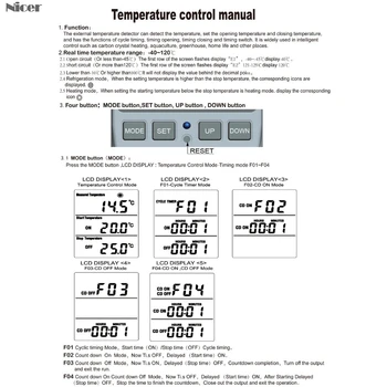 Multi-Funkčný Termostat Digitálny Regulátor Teploty Zásuvky Zásuvky S Časovač Prepínač Senzor Sondy Vykurovanie Chladenie 110-230V