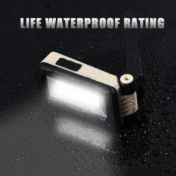 Multifunkčné KLASU Pracovné Svetlo USB Nabíjateľná LED Baterka 180 Stupňov Nastaviteľný Prenosné Spodnej Magnet Dizajn Camping Svetlo