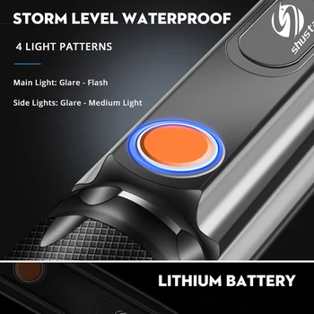 Multifunkčné LED Baterka USB vo Vnútri nabíjateľná batéria Silný T6 pochodeň Strane KLASU ľahký dizajn baterka chvost magnet