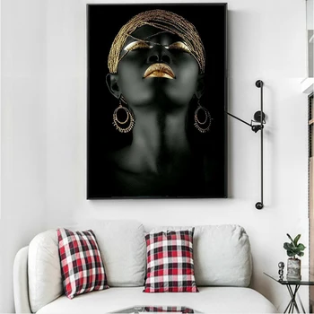 MUTU Plátno na Maľovanie na Stenu Umenie Fotografie Vytlačí Čierna Žena Na Plátno Bez Rámu Domova Stene Plagát, Dekorácie Pre Obývacia Izba