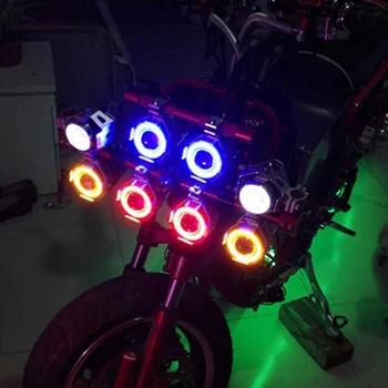 Muxall 2KS 125W 12V Motocykel Svetlometu Motorke 3000LM moto pozornosti U7 LED Jazdy Hmla Mieste Vedúci Svetlo Dekoračné Lampy 4.6