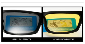 Muž Night Vision Okuliare WarBLade Vodič počas Jazdy Nočné Videnie okuliare Jazdy Žlté Šošovky Klasické Proti Oslneniu Vízia