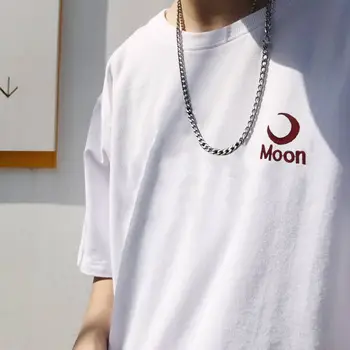 Muži 5 Quarter Sleeve T-shirts Jednoduché Tlačené Príležitostné Voľné Plus Veľkosť 3XL kórejský Štýl O-Krku Základné Harajuku Tees Muž Moderný Elegantný