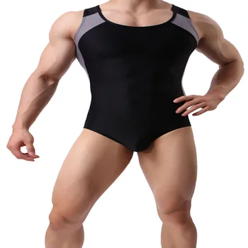 Muži Body Shaping Kombinézu Všeobecné Bezšvíkové Sexy Kombinézu Trikot Nádrž Kombinézach Jumpsuit Spánku Nosenie Spájať Bielizeň