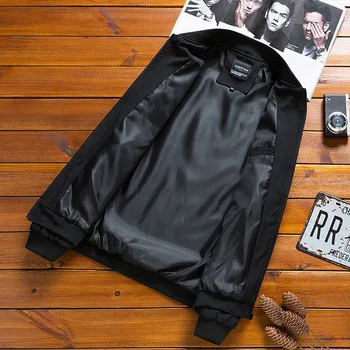 Muži Bunda Nové pánske Bombardér Zips Bunda na Jar Jeseň Muž Bežné Streetwear Hip Hop Pilot Kabát Mužov Oblečenie Plus Veľkosť Mužov 8XL